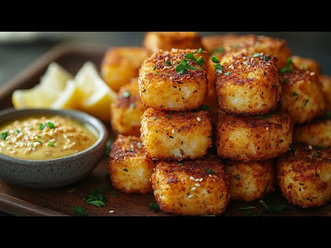 Vegane Kichererbsen-Kroketten mit Zitronen-Tahini-Dip – Einfaches Rezept zum Selbermachen