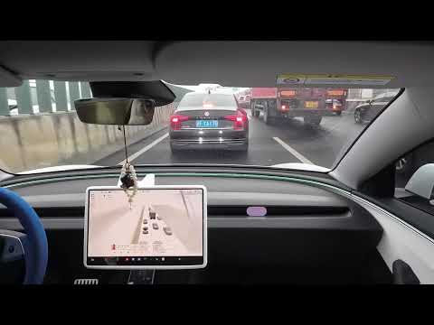 特斯拉FSD通勤分享 | 有明显进步 | Commute with Tesla FSD in China