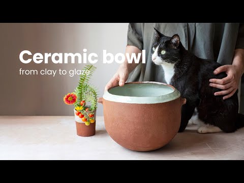 How to make a ceramic bowl: slab pottery tutorial with earthenware clay