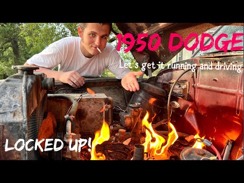 LETS GET THIS LOCKED UP 1950 DODGE RUNNING AND DRIVING AGAIN!
