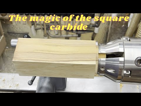 Woodturning. The magic of the square carbide.