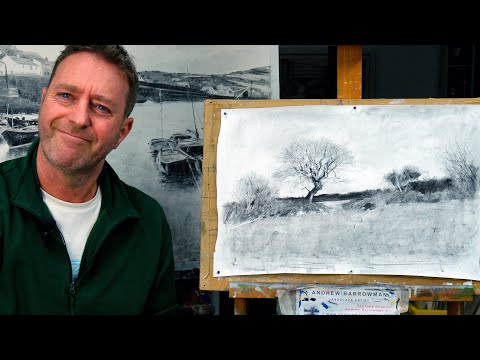 Charcoal Drawing Techniques | Trees and Hedgerows