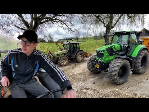 5 TRACTORS helped a friend of the CHIEF, my working day in Switzerland