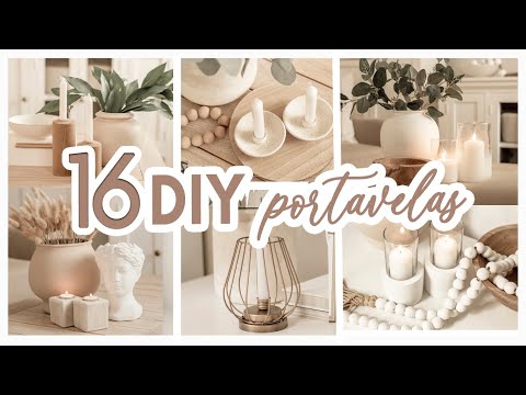 ⭐16 EASY and INEXPENSIVE DIY CANDLE HOLDERS 🏠 ELEGANT IDEAS TO DECORATE YOUR SMALL HOME 💓