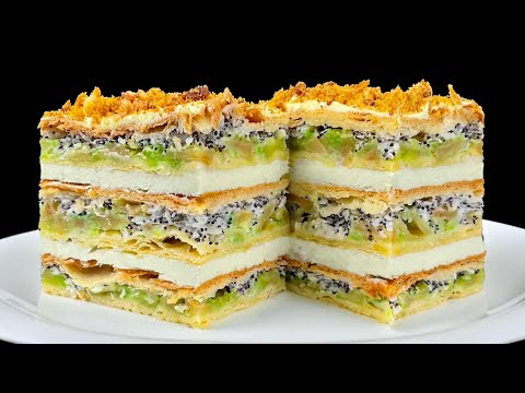 🍰Plyatskok "GREEN APPLE"🍰ply with apples🍰apple Napoleon🍰Napoleon with apples (plyatskok recipe)