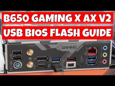 How To Flash USB BIOS Flash Gigabyte B650 Gaming X AX V2 Motherboard Q Flash+