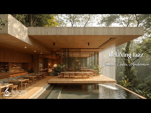 Calm Jazz Ambience In Cliffside Living Room | Stress Relief With Gentle Jazz In Luxurious Ambience