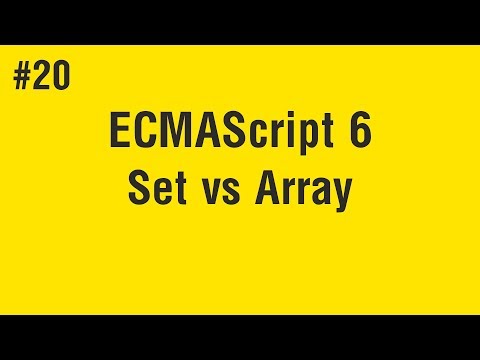 Learn ECMAScript 6 in Arabic #20 - Set vs Array