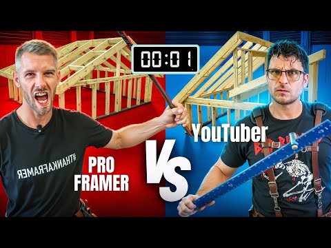 YouTuber VS Real Carpenter | Roof Frame Challenge