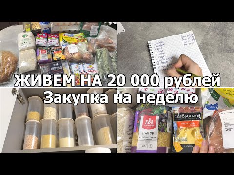 Живем на 20000 в месяц. Экономное меню.Бюджетное меню. Закупка продуктов.