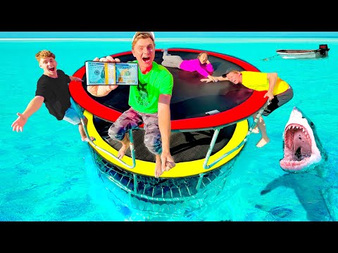 LAST TO LEAVE TRAMPOLINE ISLAND WINS $10,000