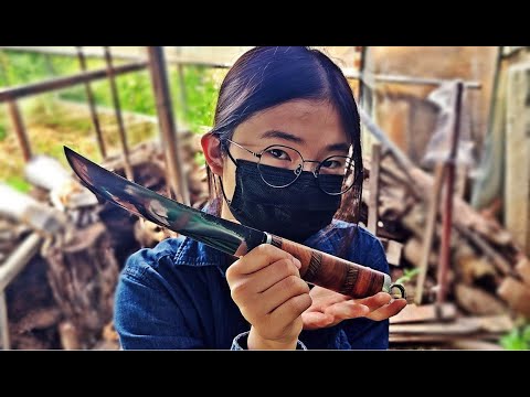 Making a puukko knife from leaf springs