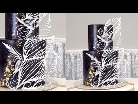 Super Simple but Impressive WAFER PAPER FILIGREE CAKE | Cake Decorating |How to Use Leftover Fondant