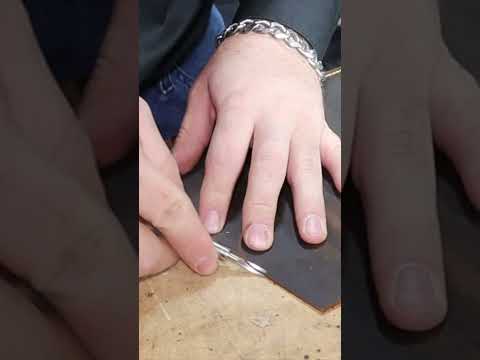 Learning leather craft with amazon tools #shorts