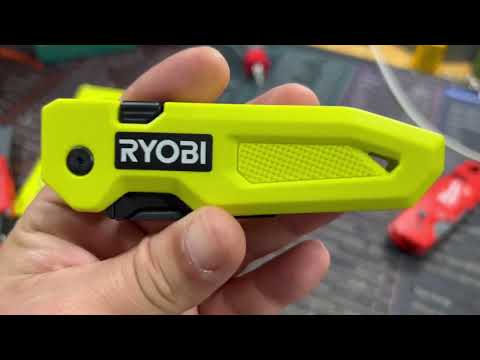New (button lock) Kid In Town! Ryobi Tools vs Milwaukee Fastback / Utility Knife Folder Showdown!