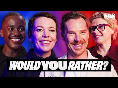 Benedict Cumberbatch, Olivia Colman & The Roses Cast Play The Funniest Would You Rather? | LADbible