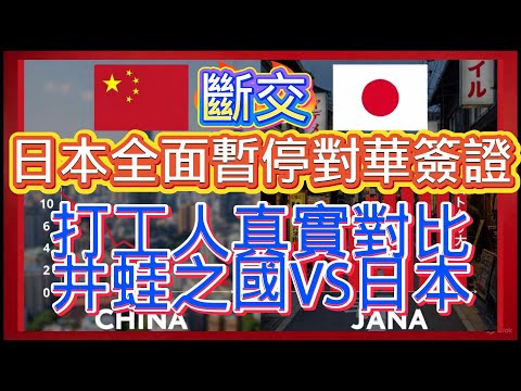 日本全面暫停對華簽證，在日打工中國人秀收入，中國失業討薪哀鴻遍野，打工人真實對比，井蛙之國中國VS日本 #中國  #日本 #經濟  #在日華人