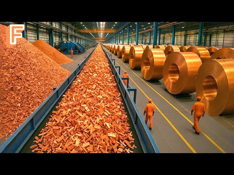 How Millions of Feet of Copper Wire Are Recycled In Factory – Massive Copper Recycling Line