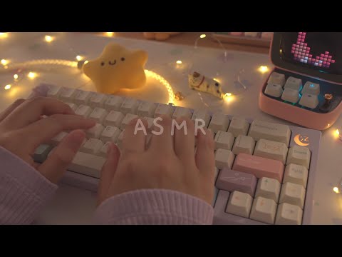 [Cozy ASMR] soft typing on 8 different Keyboards | for sleep, relaxation and focus ☁️