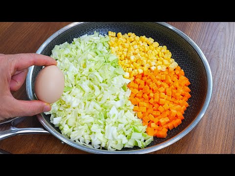 Cabbage, Carrots with eggs is better than meat! Simple, Easy and so Delicious Cabbage recipes!