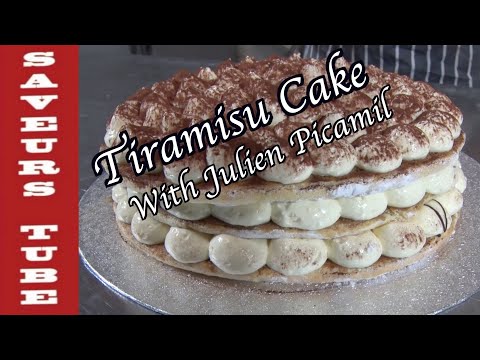 How to make a Tiramisu Cake (Italian Cake) with The French Baker T.V. Chef Julien from Saveurs