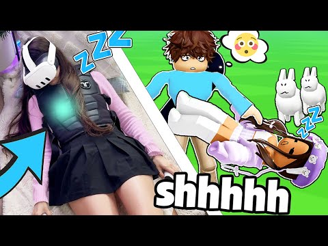 Trying to Sleep in Roblox VR with a Haptic Suit… BAD IDEA 😂