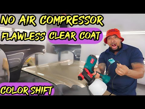Spray chameleon color shift pigment, metallics, base, clear coat without an air compressor. FIRST 😱