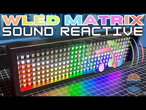 Sound Reactive 2D LED Matrix - ESP32 + INMP441 Digital  Mic + WLED-SR