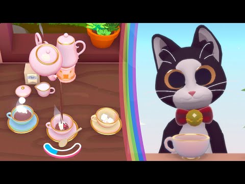 A cozy game about making tea for cats (it's SO CUTE)