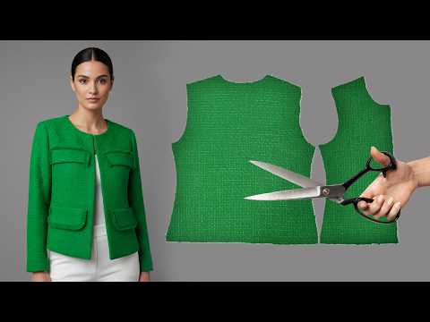 Make Your Own Chanel Jacket at Home | Easy No Pattern Sewing Project