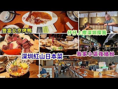 ｛肥c9｝深圳紅山吃日本菜🍱仔仔上嚟深圳探我👫京味張晚餐🍲我家小區夜繽紛🌆
