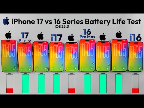iPhone 17 vs iPhone 16 SERIES - iOS 26.3 Ultimate Battery DRAIN Test 🥵
