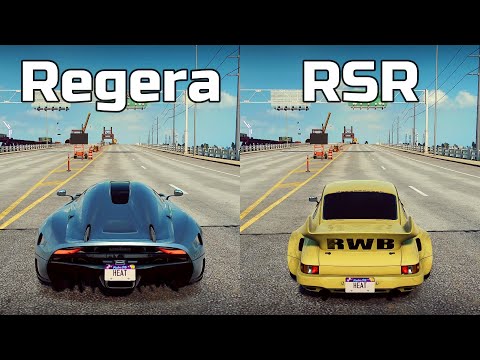 NFS Heat: Koenigsegg Regera vs Porsche 911 Carrera RSR - Drag Race
