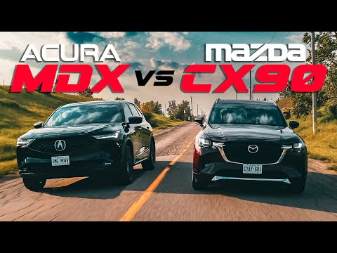 MAZDA CX-90 vs ACURA MDX Head to Head Comparison // BATTLE OF THE PREMIUM 7-SEATER SUV