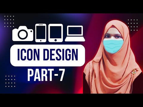 Icon Design Tutorial Bangla | Camera, Mobile and  Laptop Icon Design in Adobe Illustrator | Part 7🔥