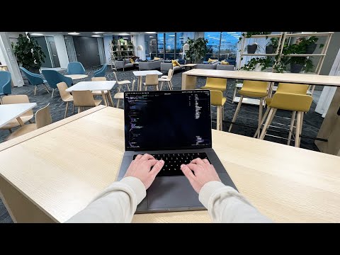 Day in the Life of a Software Engineer - First Person View - Coding in another office 👨‍💻