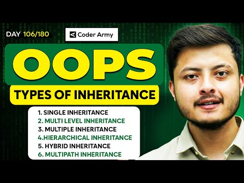 Lecture 74: Type of Inheritance in C++ | Single Inheritance | Multiple | Hybrid | Multipath