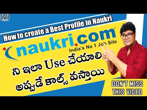 how to create a profile in naukri.com | Naukri.com Tips | How to Get Interview Calls | V the Techee