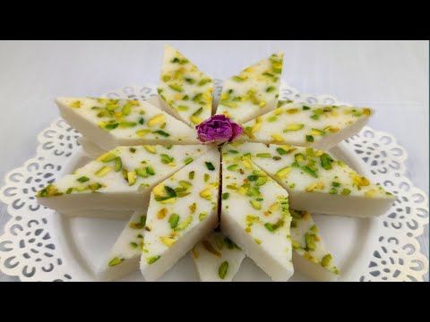 طرز تهیه لوز نارگیل بازاری به روش قنادی، برای اولین بار در یوتیوب به سبک قنادی با تمام نکات طلایی