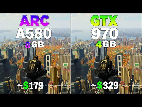ARC A580 vs GTX 970 - Test in 8 Games