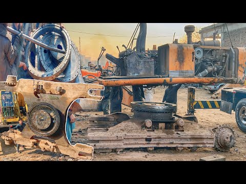 Restoration Of Hitachi Excavator And Rotation Bearing Replacement