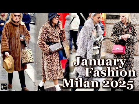 2025 Fashion Milan | January Edition | How to Stay Chic In a Cold Weather | Italian Sidewalk Fashion