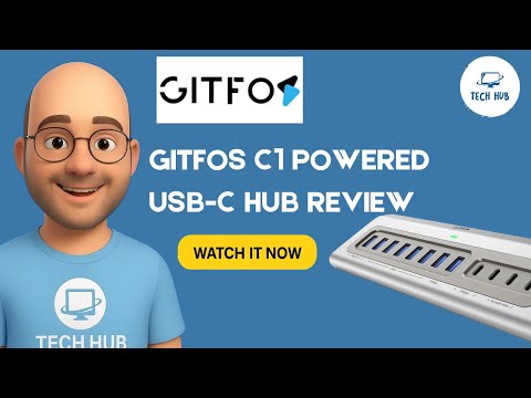 Gitfos C1 Powered USB-C Hub Review  The Ultimate 13-in-1 Desk Setup  - Unboxing & Review