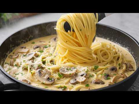 Besser als Fleisch! Einfach Pilze zu Spaghetti geben! Mamas Geheimrezept!