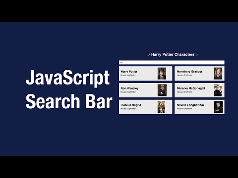 JavaScript Search Bar