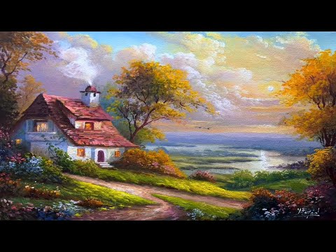 How I Paint Landscape Just By 4 Colors Oil Painting Landscape Step By Step 89 By Yasser Fayad