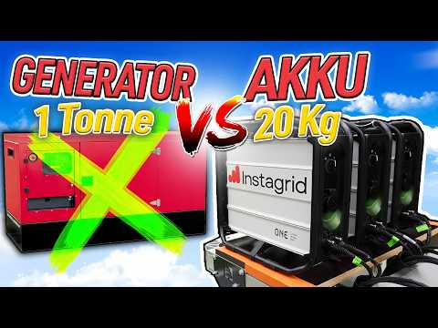20 Kilo AKKU schlägt 1000 Kilo Stromerzeuger! Neue 400V Instagrid im Praxis TEST