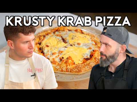 Can We Recreate the Krusty Krab Pizza? Babish vs. @NickDiGiovanni