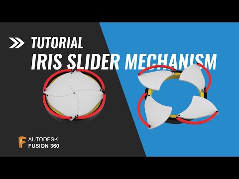 How to Design  Iris Slider Mechanism in Autodesk Fusion 360 using Motion Study