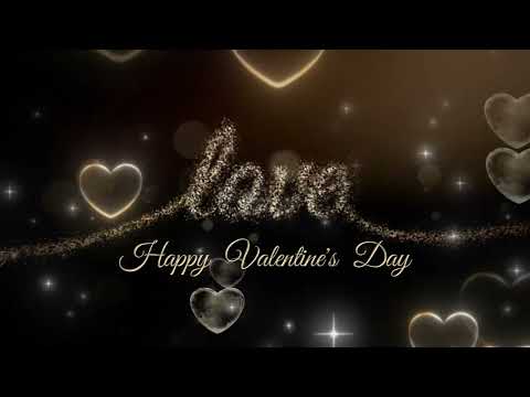 1 HOUR golden love v1 | Happy San Valentine's Day Video Loop Wallpaper Screesaver